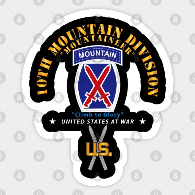 10th Mountain Division w SKI Branch Sticker by twix123844